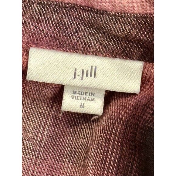 J Jill Brushed Cotton Modal Tiered Plaid Ombre Tunic Size M Medium EUC!!! - Picture 4 of 6